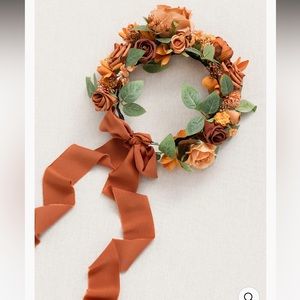 Ling's Moment Bridal Flower Crown in Terracota Sunset